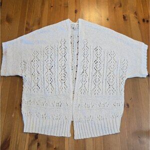 Women's Open Front Cream Color Oversized Cardigan Size XS